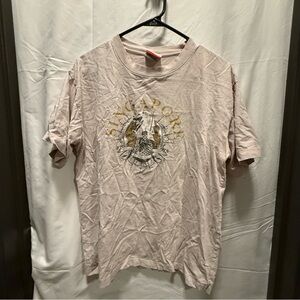 Men's Beige Graphic T-Shirt